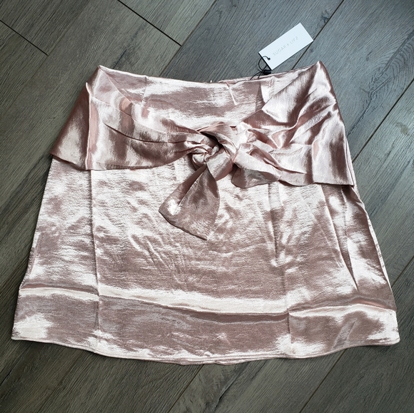 🎇Host Pick!🎇Blush High Waisted Wrap Tie Mini - Picture 5 of 5